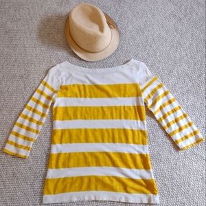 LOFT Yellow and white stripes Shirt